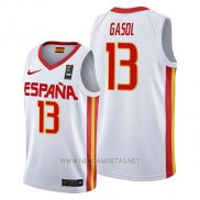 Camiseta Espana Marc Gasol 2019 FIBA Baketball World Cup Blanco