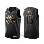 Camiseta Golden Edition Denver Nuggets Nikola Jokic NO 15 Negro