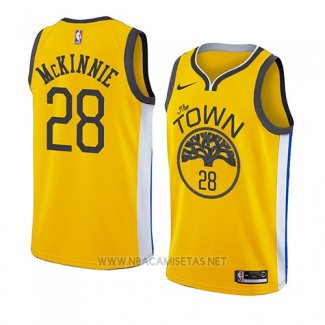 Camiseta Golden State Warriors Alfonzo Mckinnie NO 28 Earned 2018-19 Amarillo