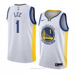 Camiseta Golden State Warriors Damion Lee NO 1 Association 2018 Blanco