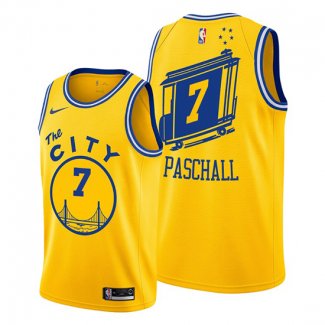 Camiseta Golden State Warriors Eric Paschall NO 7 Hardwood Classics Oro