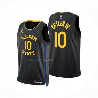 Camiseta Golden State Warriors Jimmy Butler NO 22 Statement 2025-26 Negro