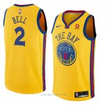 Camiseta Golden State Warriors Jordan Bell NO 2 Ciudad 2018 Amarillo