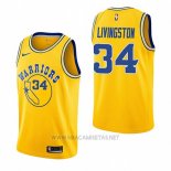 Camiseta Golden State Warriors Shaun Livingston NO 34 Hardwood Classic 2018-19 Amarillo