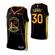 Camiseta Golden State Warriors Stephen Curry NO 30 Ciudad 2023-24 Azul