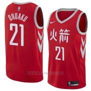 Camiseta Houston Rockets Chinanu Onuaku NO 21 Ciudad 2018 Rojo