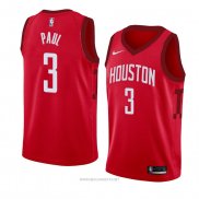 Camiseta Houston Rockets Chris Paul NO 3 Earned 2018-19 Rojo