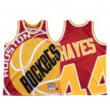 Camiseta Houston Rockets Elvin Hayes NO 44 Mitchell & Ness Big Face Rojo