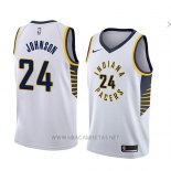 Camiseta Indiana Pacers Alize Johnson NO 24 Association 2018 Blanco