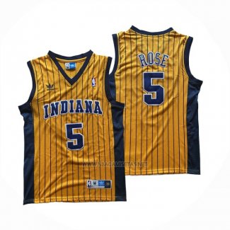 Camiseta Indiana Pacers Jalen Rose NO 5 Amarillo