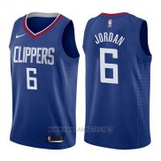 Camiseta Los Angeles Clippers Deandre Jordan NO 6 Icon 2017-18 Azul
