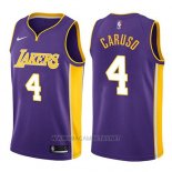 Camiseta Los Angeles Lakers Alex Caruso NO 4 Statement 2017-18 Violeta