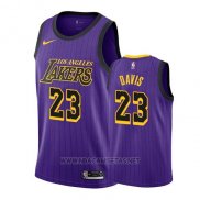 Camiseta Los Angeles Lakers Anthony Davis NO 23 Ciudad 2019-20 Violeta