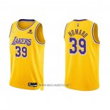 Camiseta Los Angeles Lakers Dwight Howard NO 39 75th Anniversary 2021-22 Amarillo