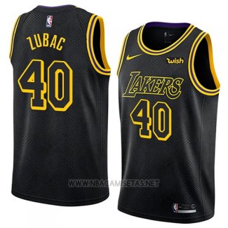 Camiseta Los Angeles Lakers Ivica Zubac NO 40 Ciudad 2018 Negro