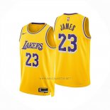 Camiseta Los Angeles Lakers LeBron James NO 23 Icon 2024-25 Amarillo