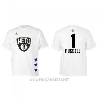 Camiseta Manga Corta Dangelo Russell All Star 2019 Brooklyn Nets Blanco