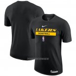 Camiseta Manga Corta Los Angeles Lakers Practice Performance 2022-23 Negro