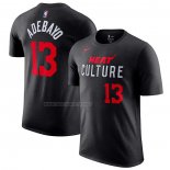 Camiseta Manga Corta Miami Heat Bam Adebayo Ciudad 2023-24 Negro