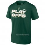 Camiseta Manga Corta Milwaukee Bucks 2023 NBA Playoffs Verde