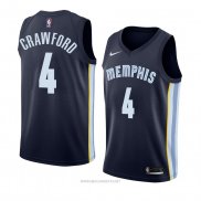 Camiseta Memphis Grizzlies Markel Crawford NO 4 Icon 2018 Azul