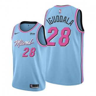 Camiseta Miami Heat Andre Iguodala NO 28 Ciudad 2019-20 Azul