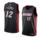 Camiseta Miami Heat Heat Emanuel Terry NO 12 Icon 2018 Negro