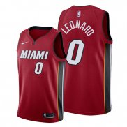 Camiseta Miami Heat Meyers Leonard NO 0 Statement Rojo