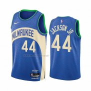 Camiseta Milwaukee Bucks Andre Jackson JR. NO 44 Ciudad 2023-24 Azul