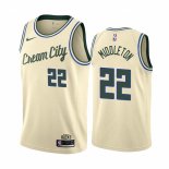 Camiseta Milwaukee Bucks Khris Middleton NO 22 Ciudad Crema