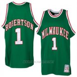 Camiseta Milwaukee Bucks Oscar Robertson NO 1 Retro Verde