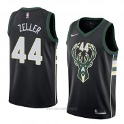 Camiseta Milwaukee Bucks Tyler Zeller NO 44 Statement 2018 Negro