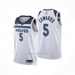Camiseta Minnesota Timberwolves Anthony Edwards NO 5 Association 2024-25 Blanco