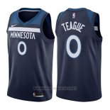 Camiseta Minnesota Timberwolves Jeff Teague NO 0 Icon 2017-18 Azul