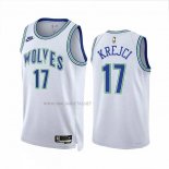 Camiseta Minnesota Timberwolves Vit Krejci NO 17 Classic 2023-24 Blanco