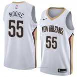 Camiseta New Orleans Pelicans E'twaun Moore NO 55 Association 2018 Blanco