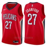 Camiseta New Orleans Pelicans Jordan Crawford NO 27 Statement 2017-18 Rojo