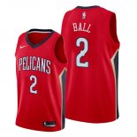 Camiseta New Orleans Pelicans Lonzo Ball NO 2 Statement Rojo