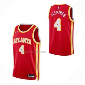 Camiseta Nino Atlanta Hawks Kingston Flemings NO 4 Icon 2026-27 Rojo