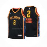 Camiseta Nino Oklahoma City Thunder Shai Gilgeous-Alexander NO 2 Ciudad 2024-25 Negro