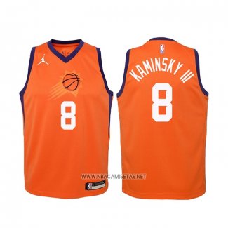 Camiseta Nino Phoenix Suns Frank Kaminsky III NO 8 Statement 2020-21 Naranja