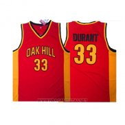 Camiseta Oak Hill Kevin Durant NO 33 Rojo