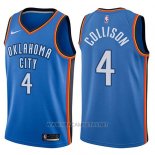 Camiseta Oklahoma City Thunder Nick Collison NO 4 Swingman Icon 2017-18 Azul