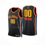 Camiseta Oklahoma City Thunder Personalizada Ciudad 2024-25 Negro