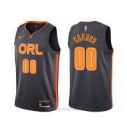 Camiseta Orlando Magic Aaron Gordon NO 00 Ciudad 2019-20 Negro