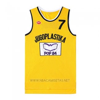 Camiseta Pelicula Jugoplastika Kukoc NO 7 Amarillo