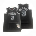 Camiseta Philadelphia 76ers Allen Iverson NO 3 Mitchell & Ness 1997-98 Negro1