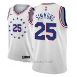 Camiseta Philadelphia 76ers Ben Simmons NO 25 Earned 2018-19 Gris