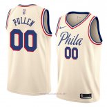 Camiseta Philadelphia 76ers Jacob Pullen NO 00 Ciudad 2018 Crema