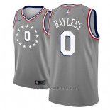 Camiseta Philadelphia 76ers Jerryd Bayless NO 0 Ciudad 2018-19 Gris